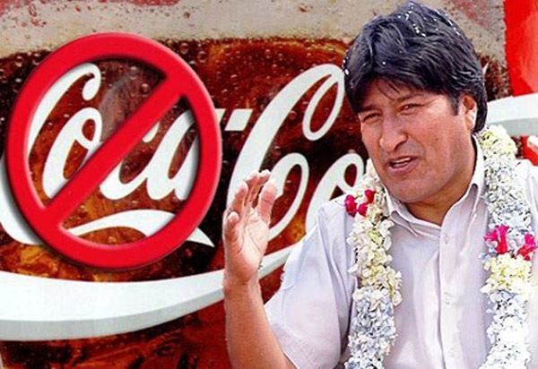 evo morales coca cola