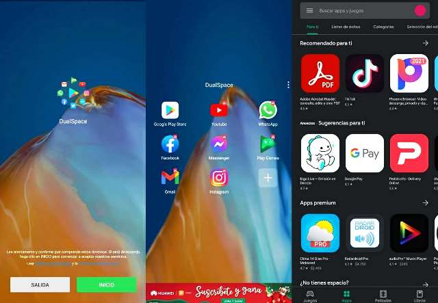 dual space app para instalar google play en huawei