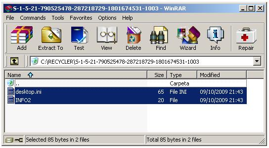 INFO2 y DESKTOP.INI